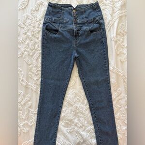 High-Waisted Farlow Blue Denim Jeans